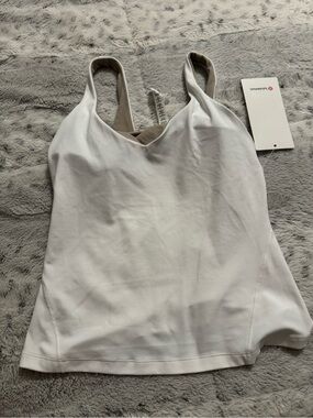 lululemon athletica White Tank with Beige Straps